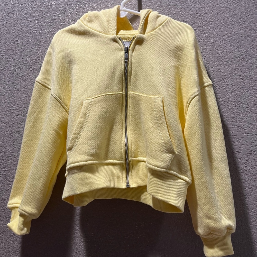 Zara Girls Cropped Zip-Up Hoodie size 6-7